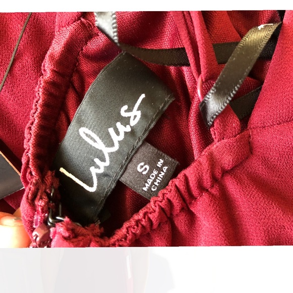 Lulus burgundy dress never before worn - Picture 3 of 3